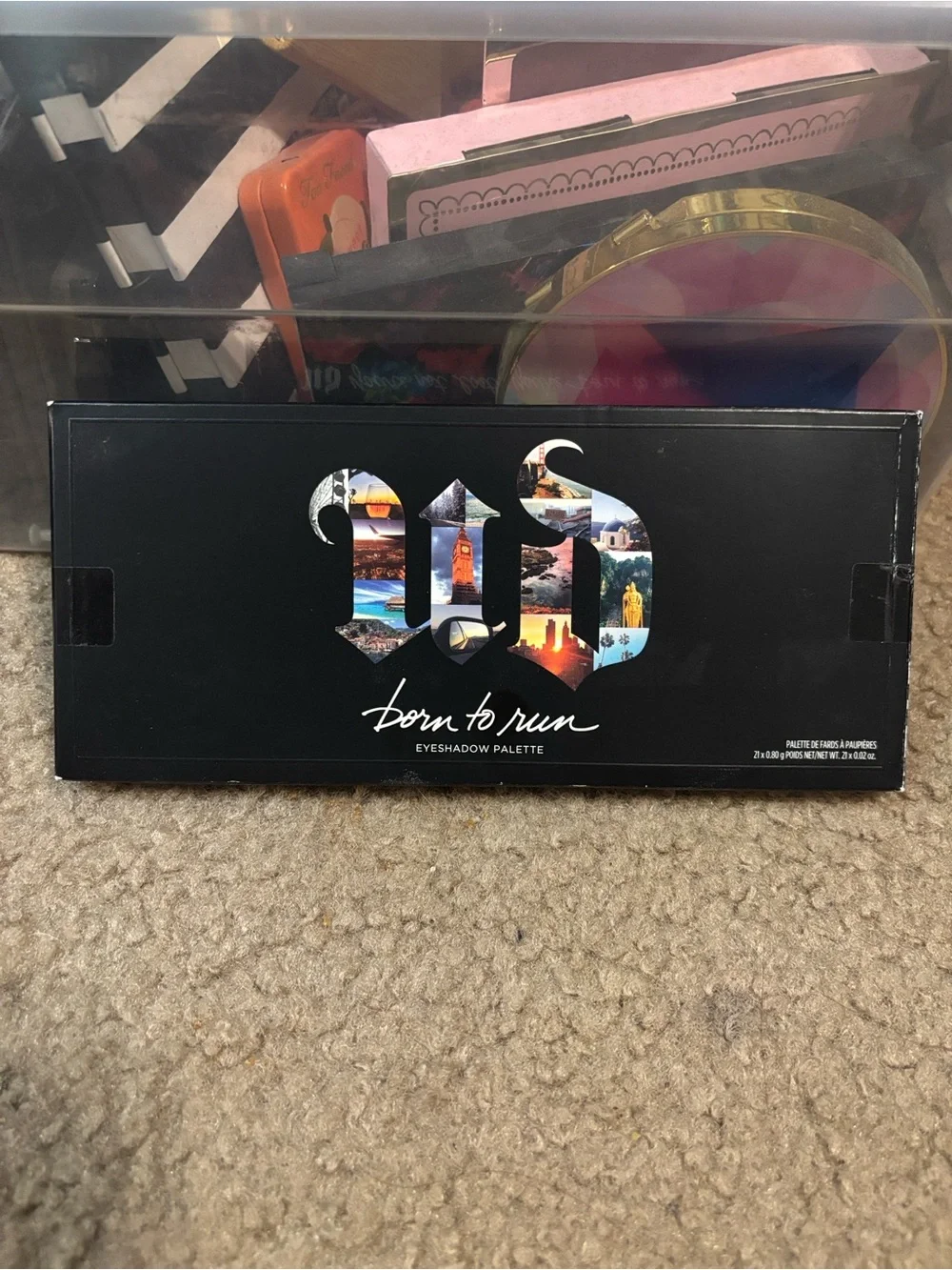 Urban Decay Born to Run Eyeshadow Palette - Black with Multicolor Logo